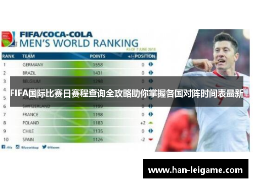 FIFA国际比赛日赛程查询全攻略助你掌握各国对阵时间表最新 FIFA国际比赛日赛程查询全攻略助你掌握各国对阵时间表最新